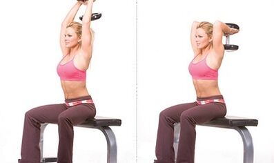 Flexion and extension of the arms for weight loss